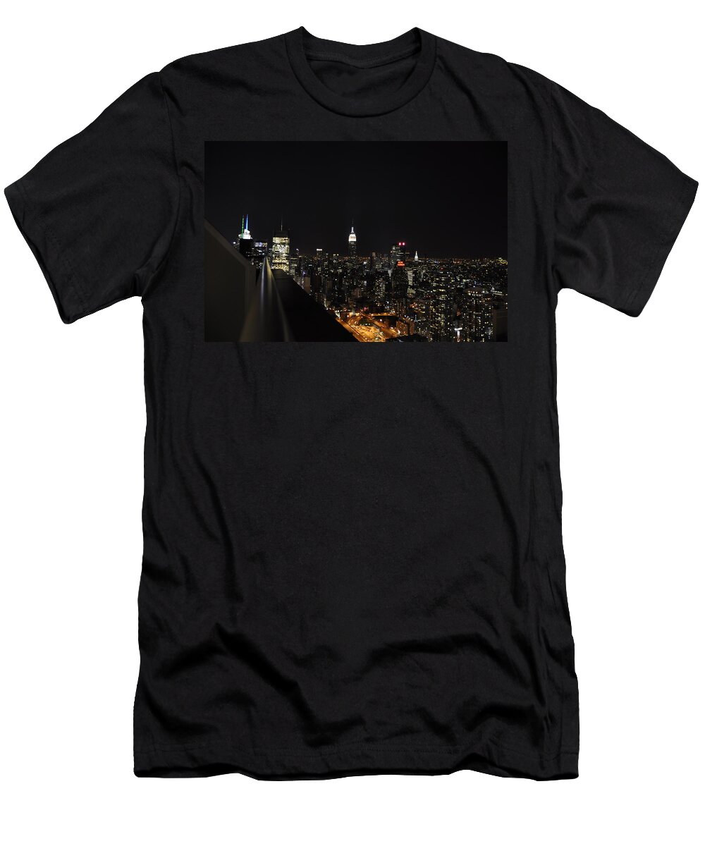 New T-Shirt featuring the photograph New York City Skyline by Pelo Blanco Photo