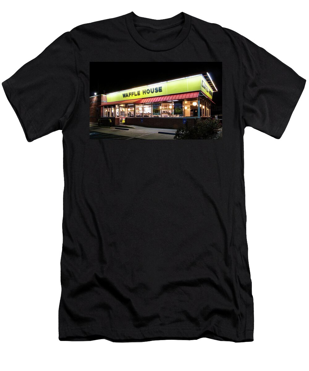 Waffle House T-Shirt featuring the photograph Night At Waffle House by Greg and Chrystal Mimbs