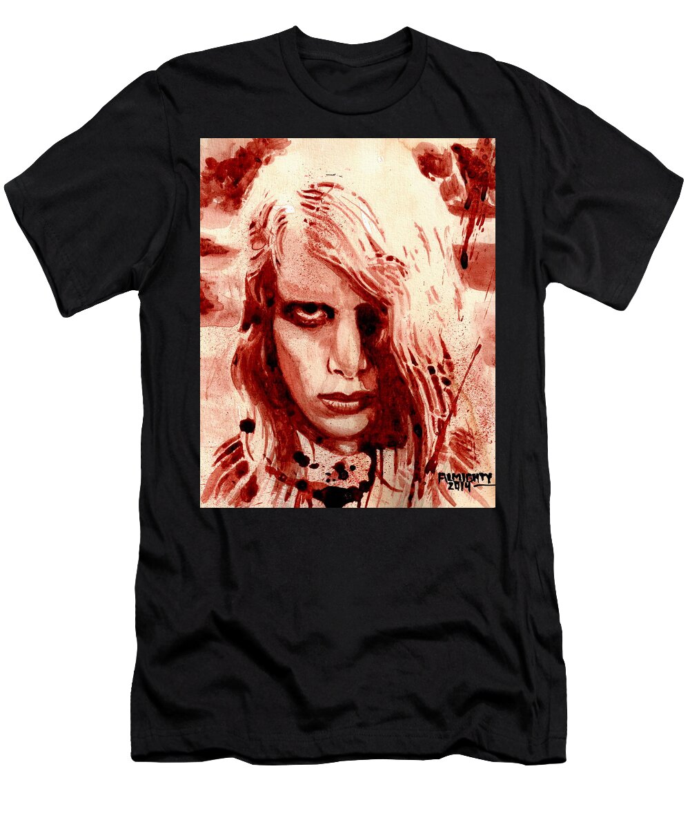 Night Of The Living Dead T-Shirt featuring the painting Night Of The Living Dead by Ryan Almighty