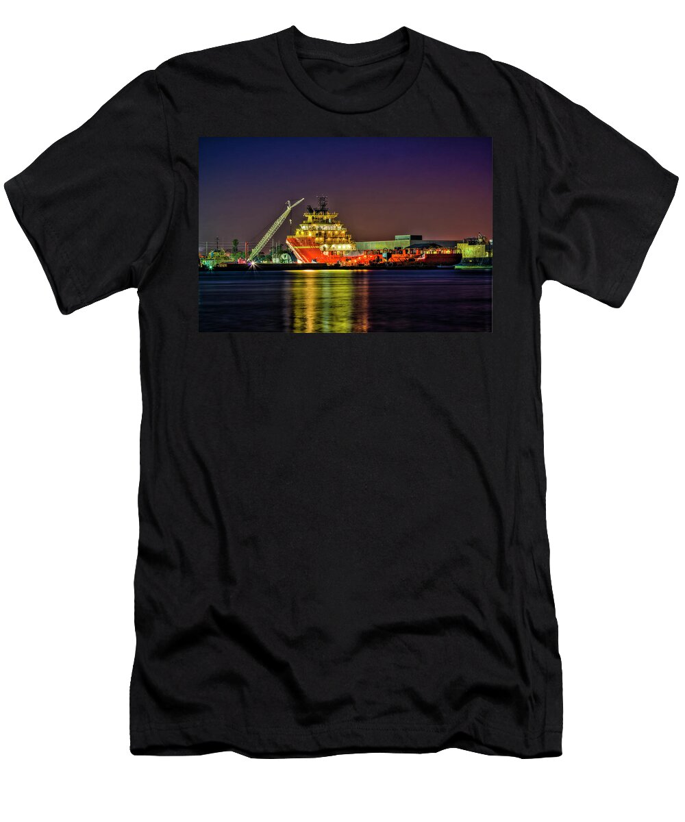 Cove T-Shirt featuring the photograph Night Overhaul by Marvin Spates