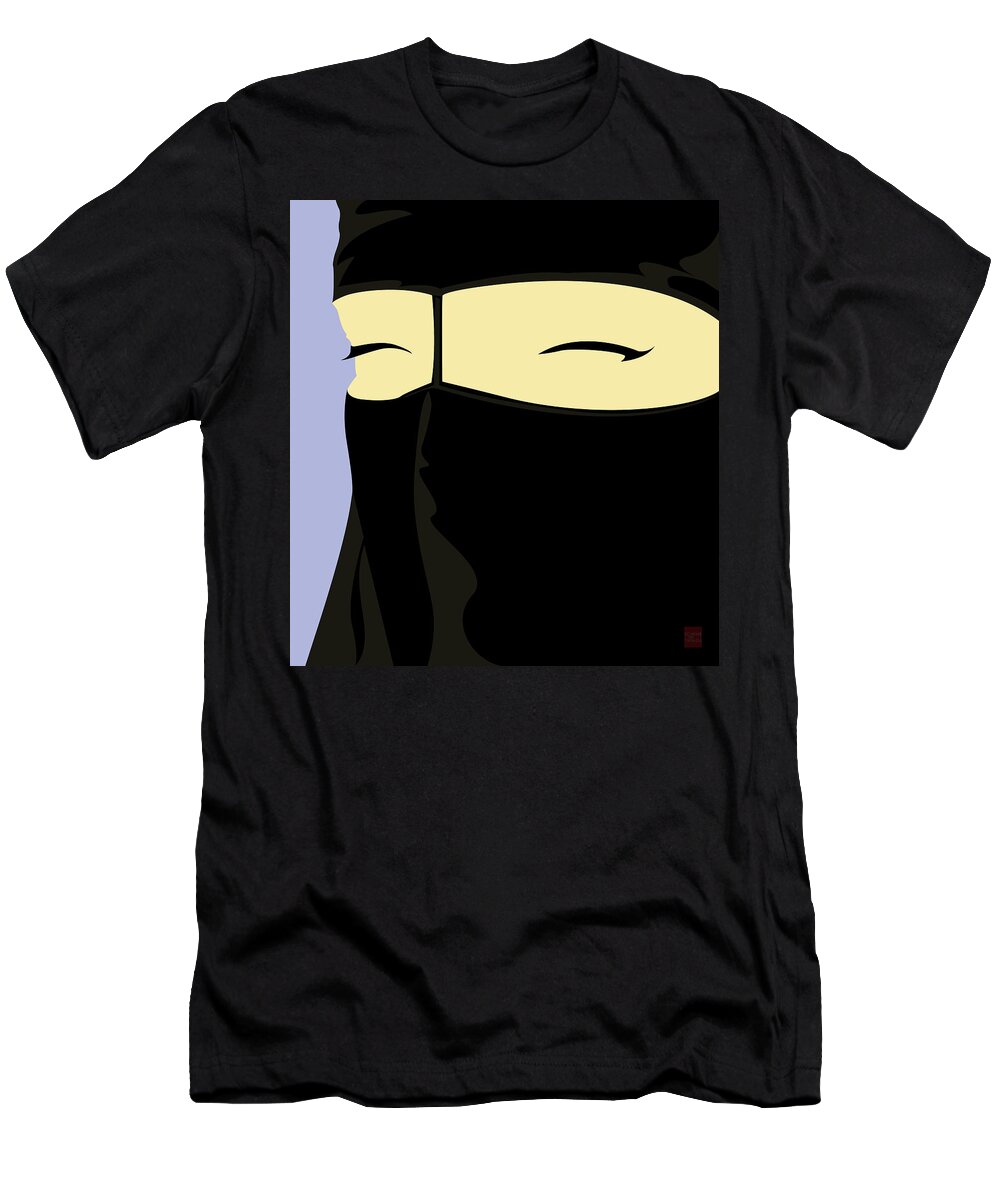  T-Shirt featuring the digital art Niqabi by Scheme Of Things Graphics