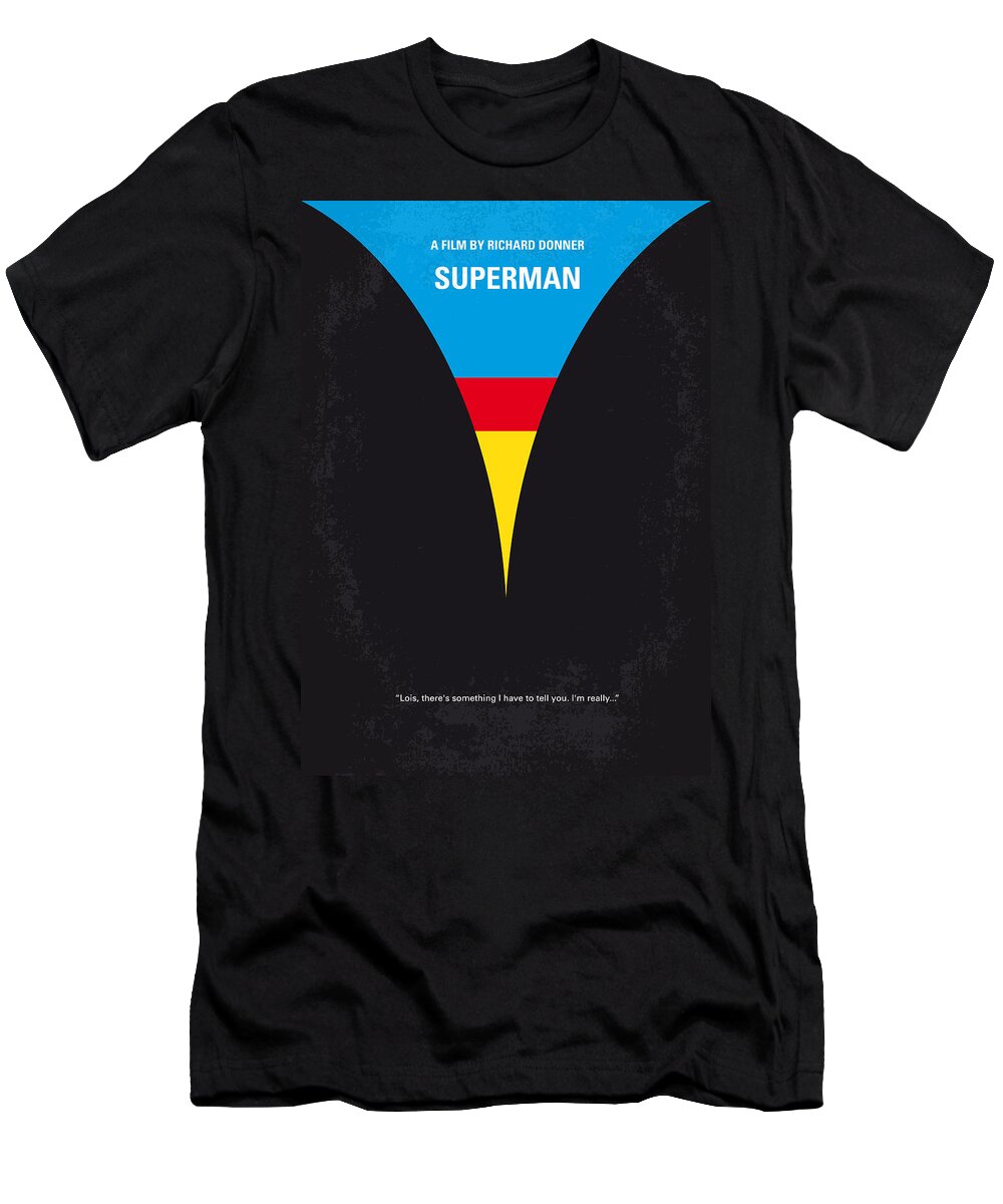 Superman T-Shirt featuring the digital art No086 My Superman minimal movie poster by Chungkong Art