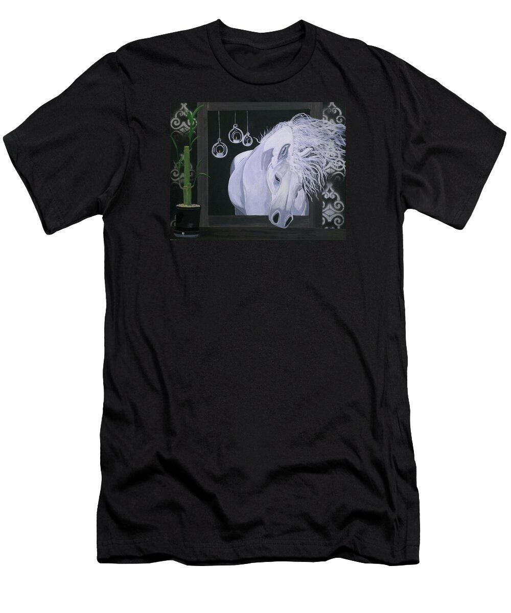 Horse T-Shirt featuring the painting More Than Just A Memory by Lkb Art And Photography