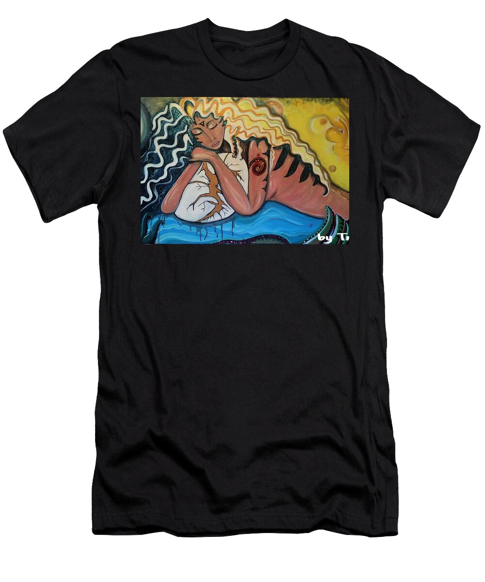 Egg T-Shirt featuring the painting Not Of This World by Tracy McDurmon