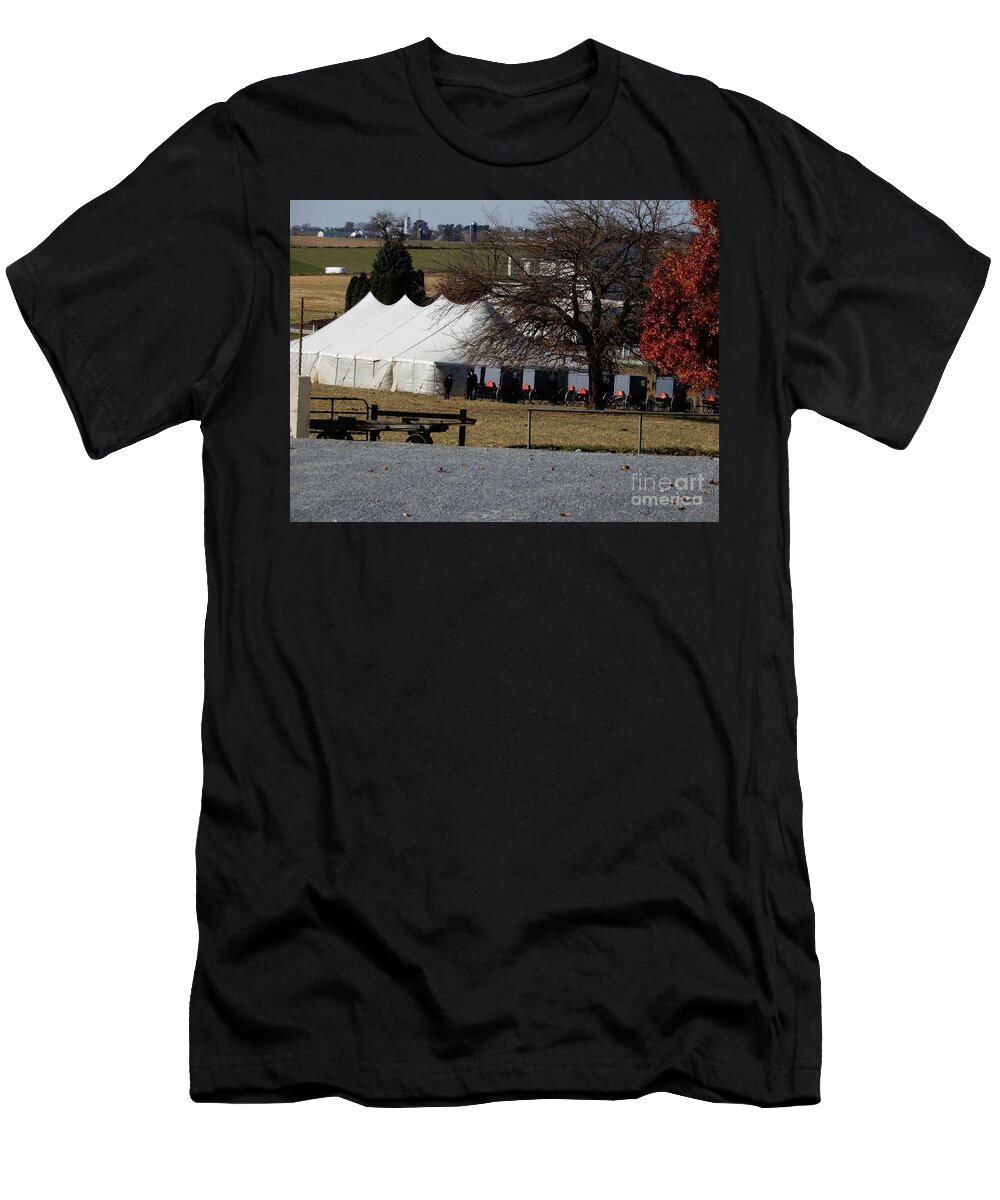 Amish T-Shirt featuring the photograph November Wedding Season by Christine Clark