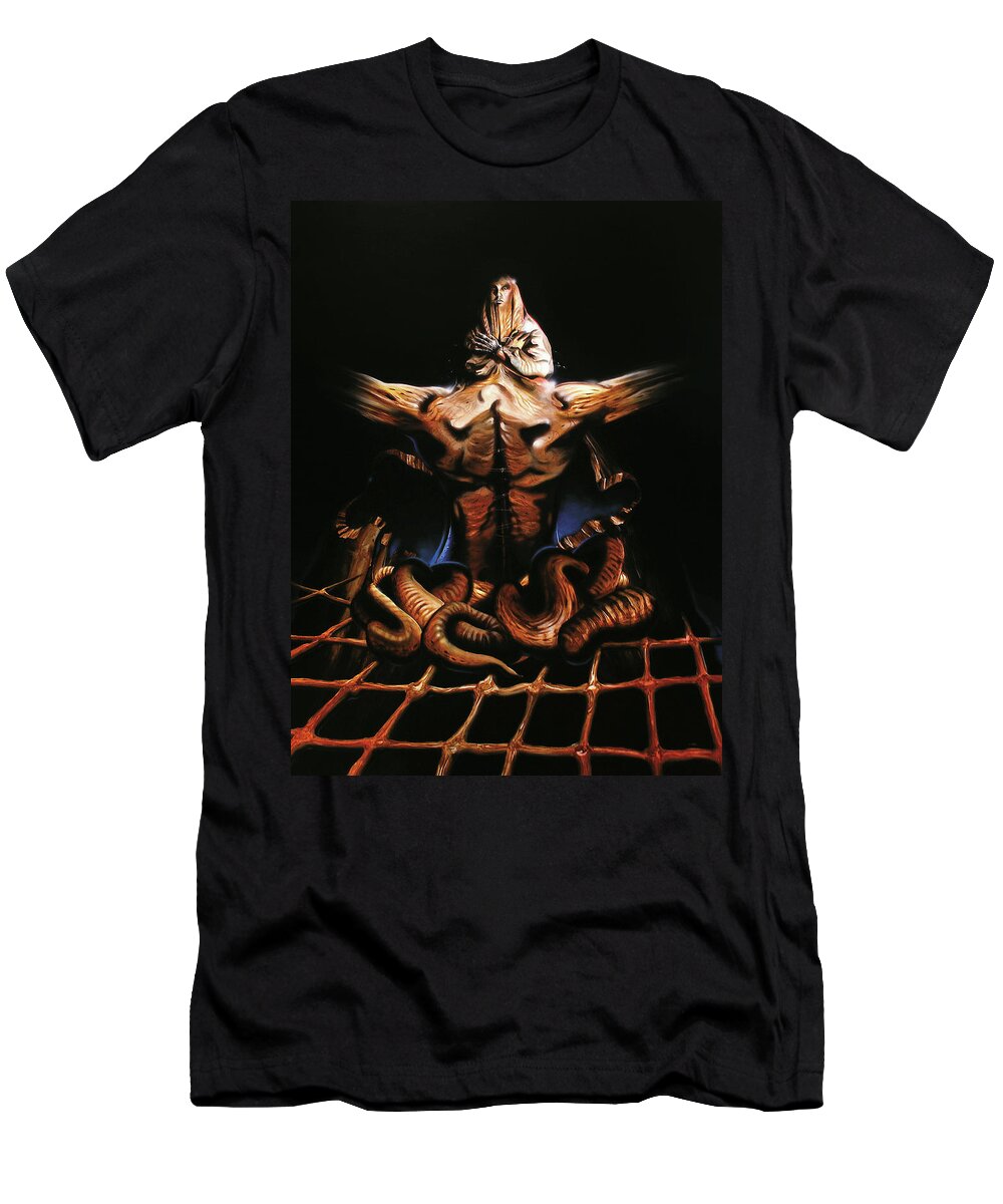 Fantasy T-Shirt featuring the painting Obliveon Nemesis by Sv Bell