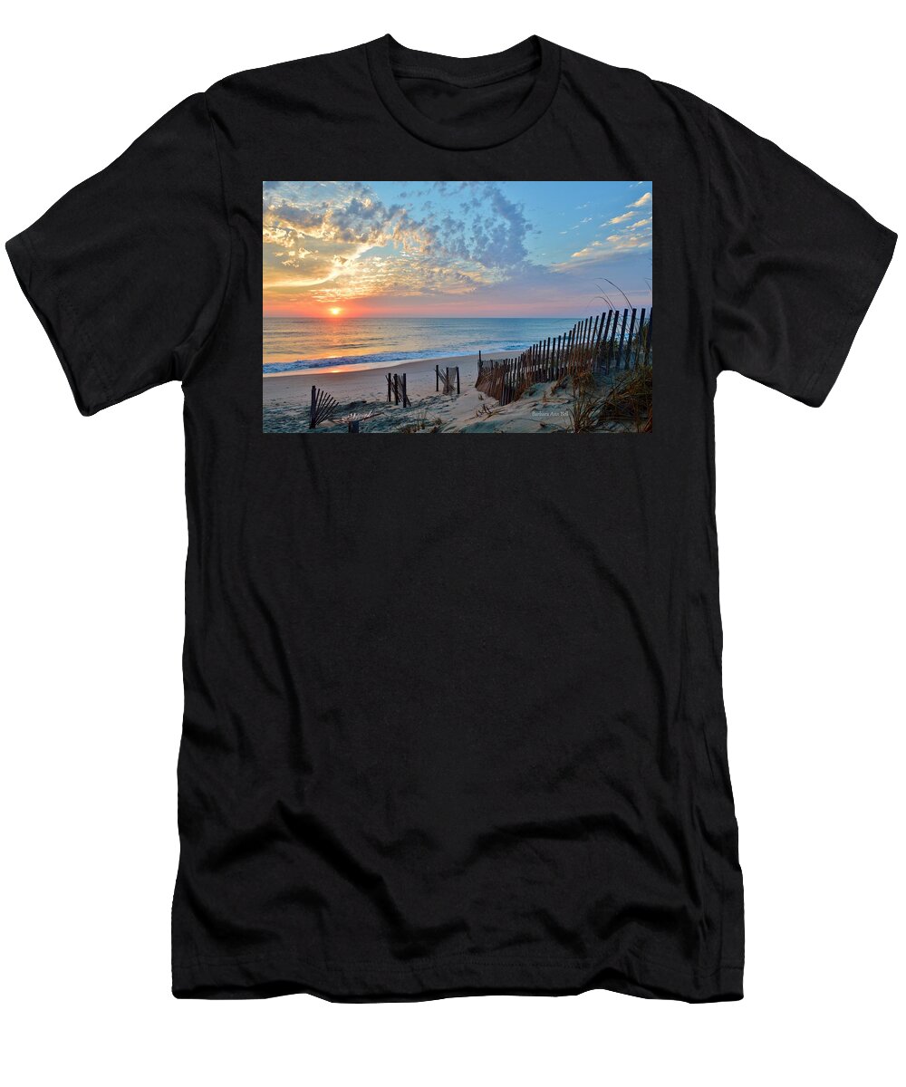 Obx Sunrise T-Shirt featuring the photograph OBX Sunrise September 7 by Barbara Ann Bell