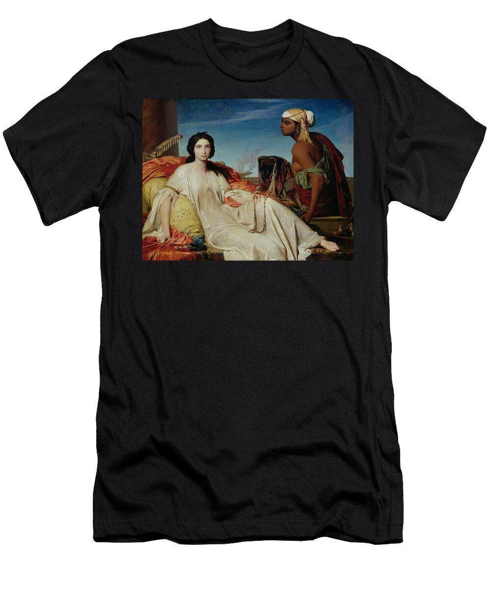 Odalisque T-Shirt featuring the painting Odalisque by Francois Leon Benouville