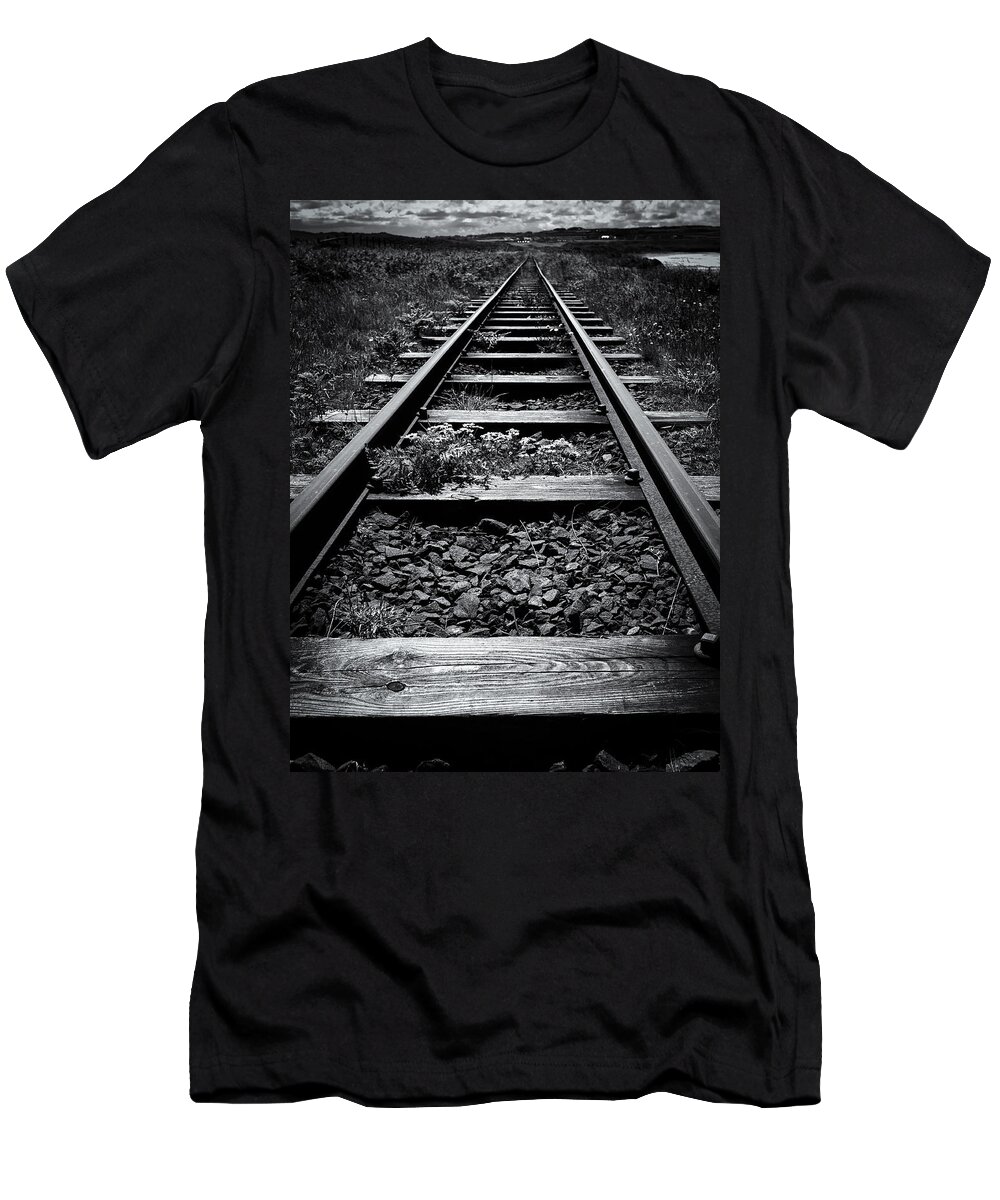 Rail T-Shirt featuring the photograph Off the Rails by Nigel R Bell