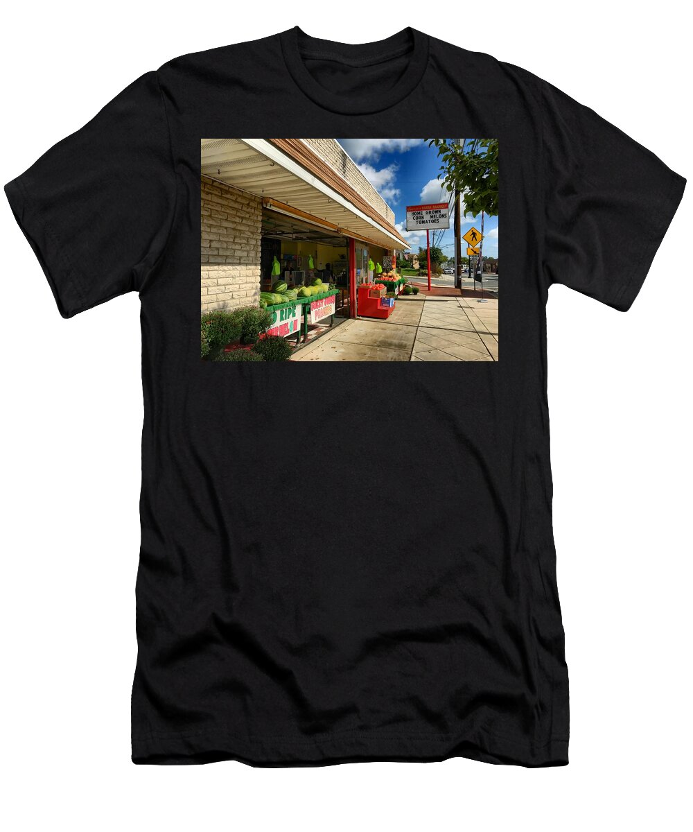 Market T-Shirt featuring the photograph Off to the Market by Chris Montcalmo