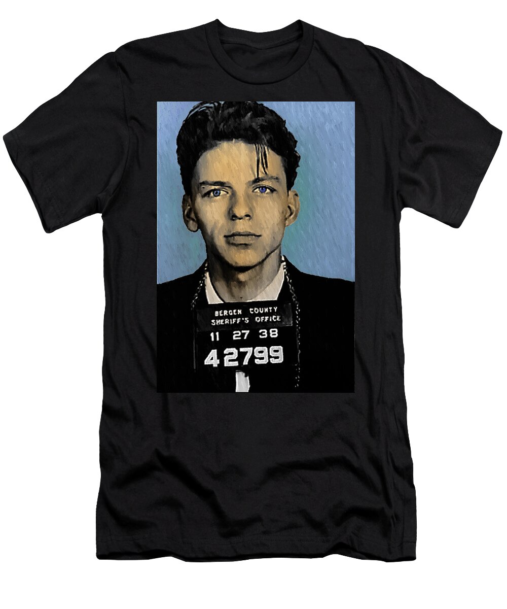 Old Blue Eyes T-Shirt featuring the digital art Old Blue Eyes - Frank Sinatra by Digital Reproductions