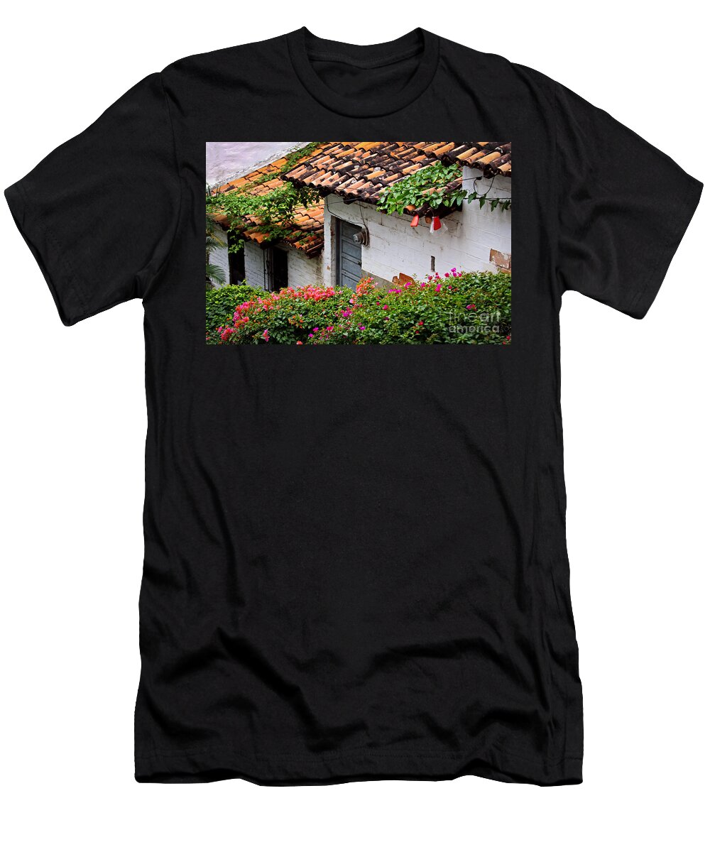 Puerto Vallarta T-Shirt featuring the photograph Old buildings in Puerto Vallarta Mexico by Elena Elisseeva