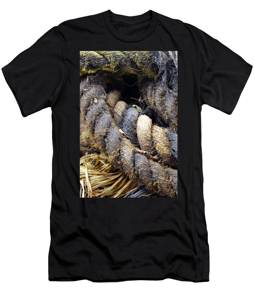 Old Rope T-Shirt featuring the photograph Old Rope by Carla Parris