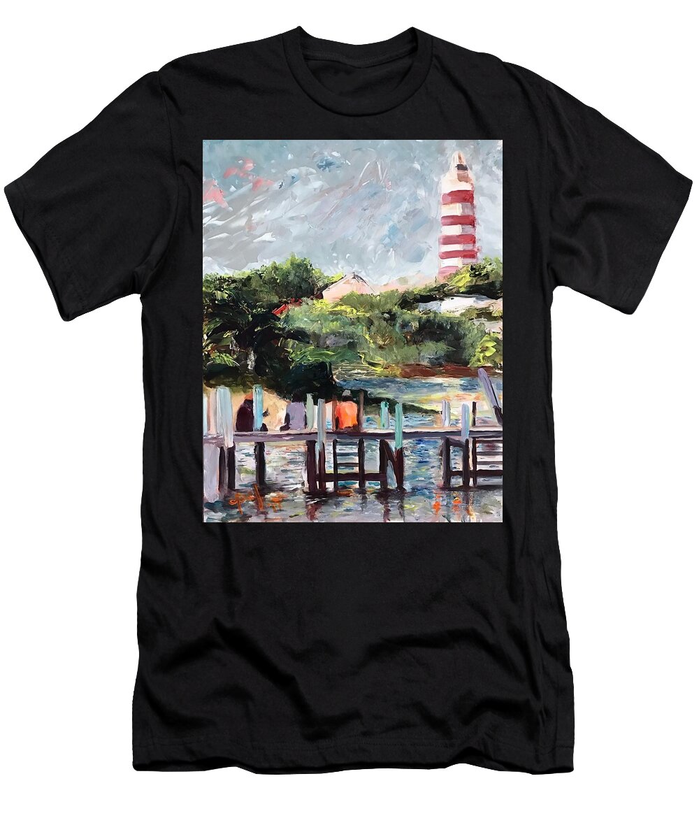 Hope Town T-Shirt featuring the painting On the Dock by Josef Kelly