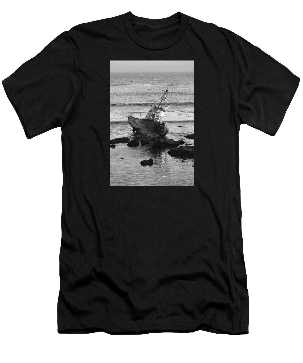 Photograph T-Shirt featuring the photograph On the Rocks Black and White by Suzanne Gaff