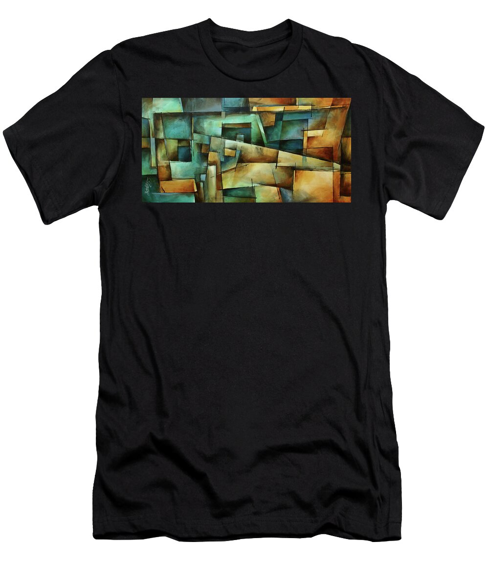 Abstract T-Shirt featuring the painting 'One Way' by Michael Lang