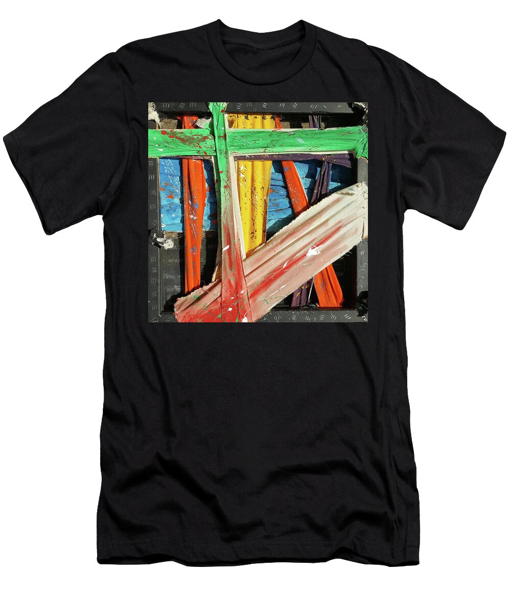 Opposites Attract T-Shirt featuring the painting Opposites Attract by John Gholson