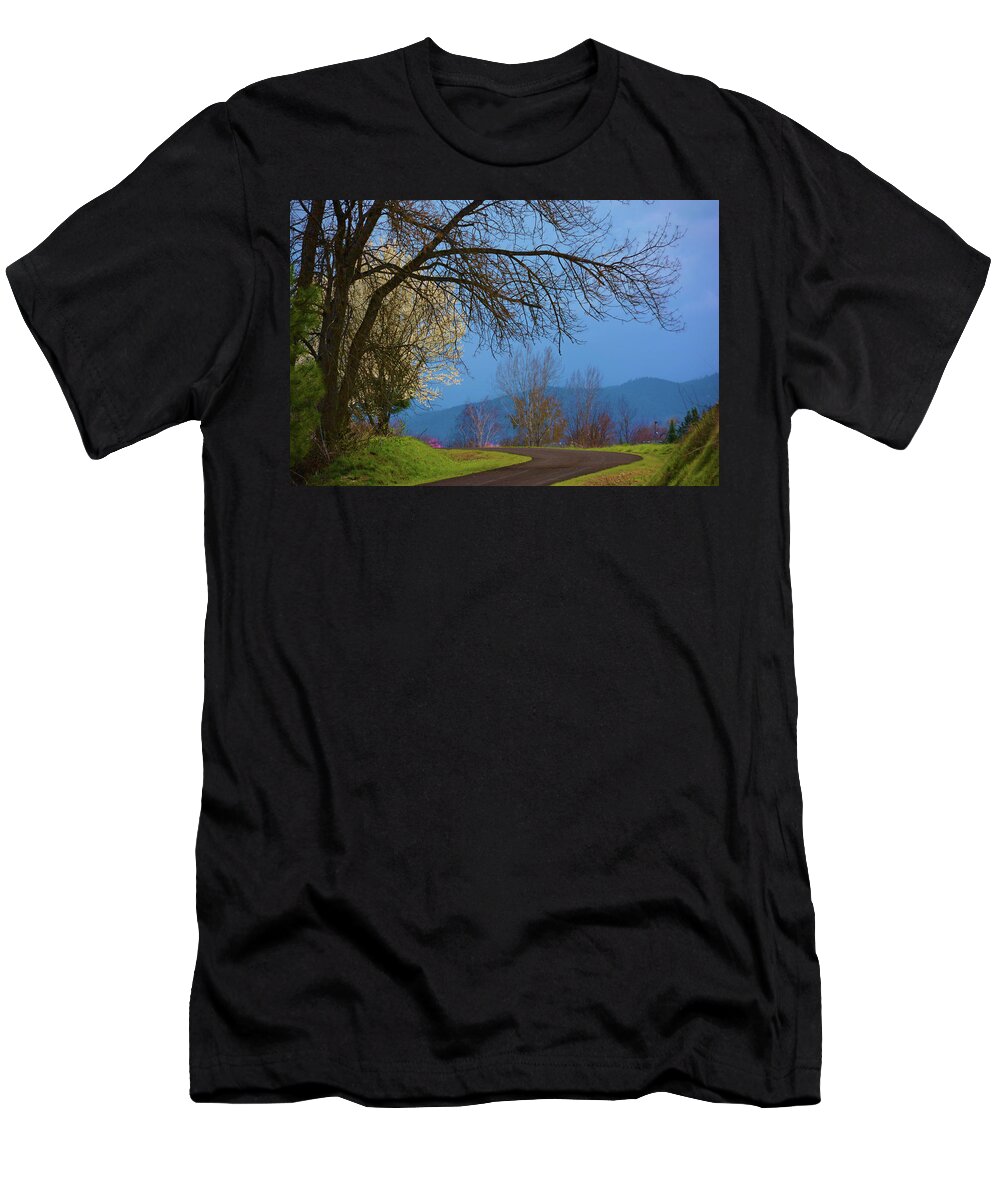 Medford T-Shirt featuring the photograph Oregon Mountains by Nancy Jenkins
