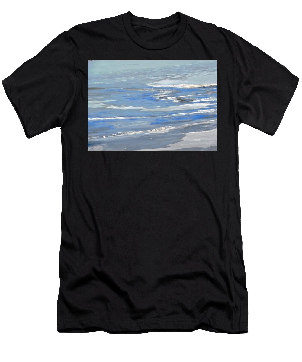 Ice T-Shirt featuring the photograph Ottawa River Abstract by Stephanie Moore
