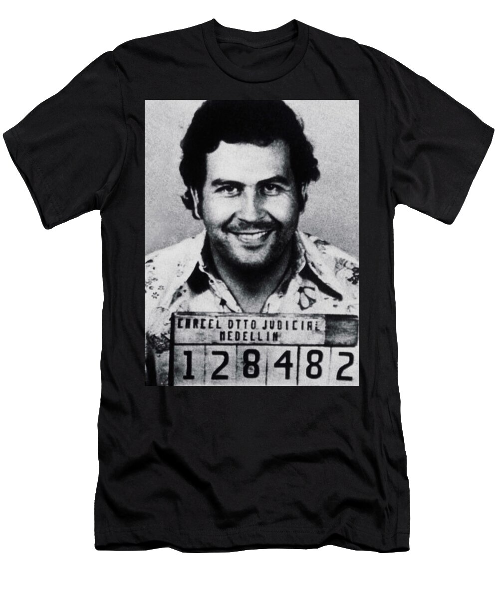 Gezond eten van mening zijn Boekhouder Pablo Escobar Mugshot T-Shirt by Tony Rubino - Pixels