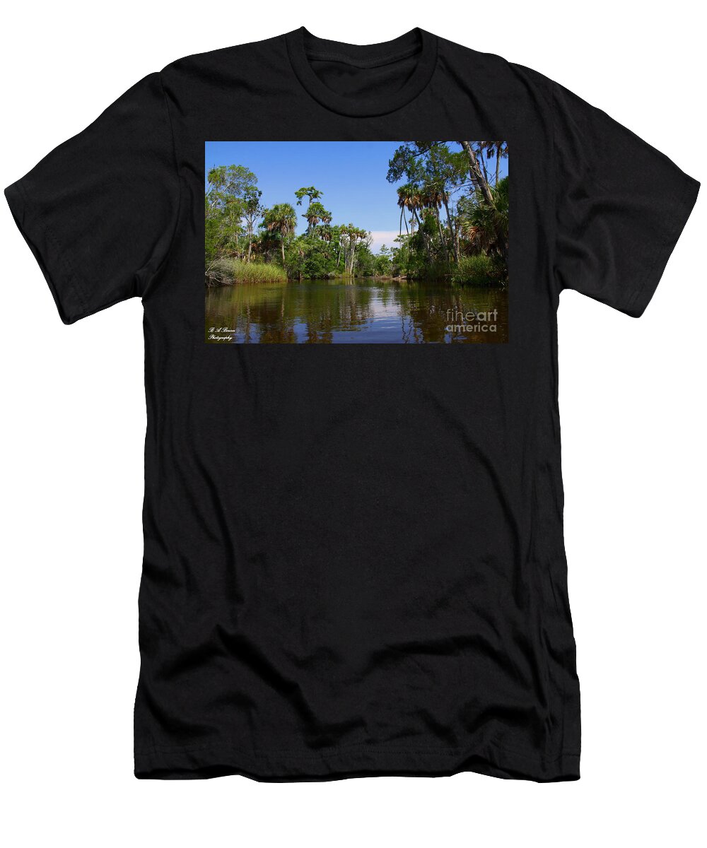 Otter Creek T-Shirt featuring the photograph Paddling Otter Creek by Barbara Bowen