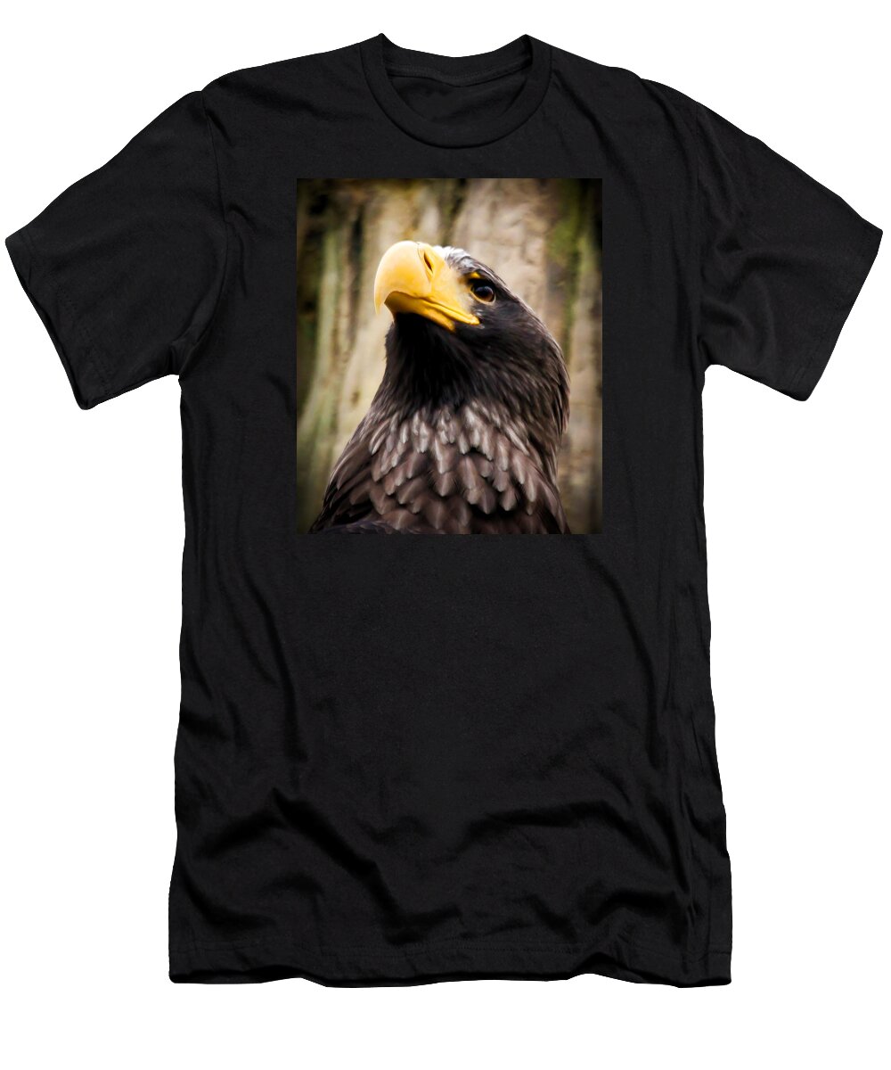 Sea Eagle T-Shirt featuring the photograph Painted Sea Eagle by Athena Mckinzie