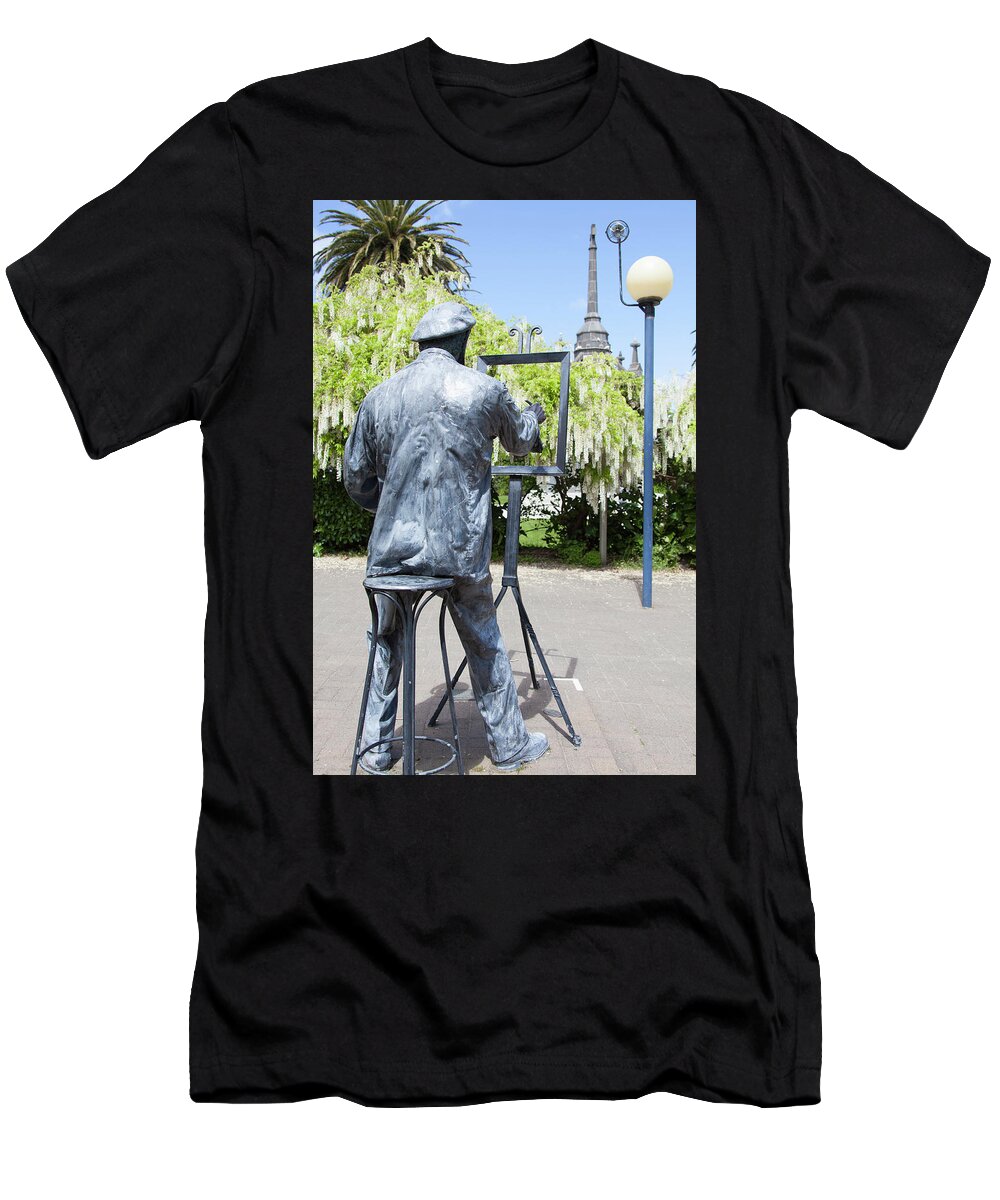 Sculpture T-Shirt featuring the photograph Painting The Nature by Ramunas Bruzas