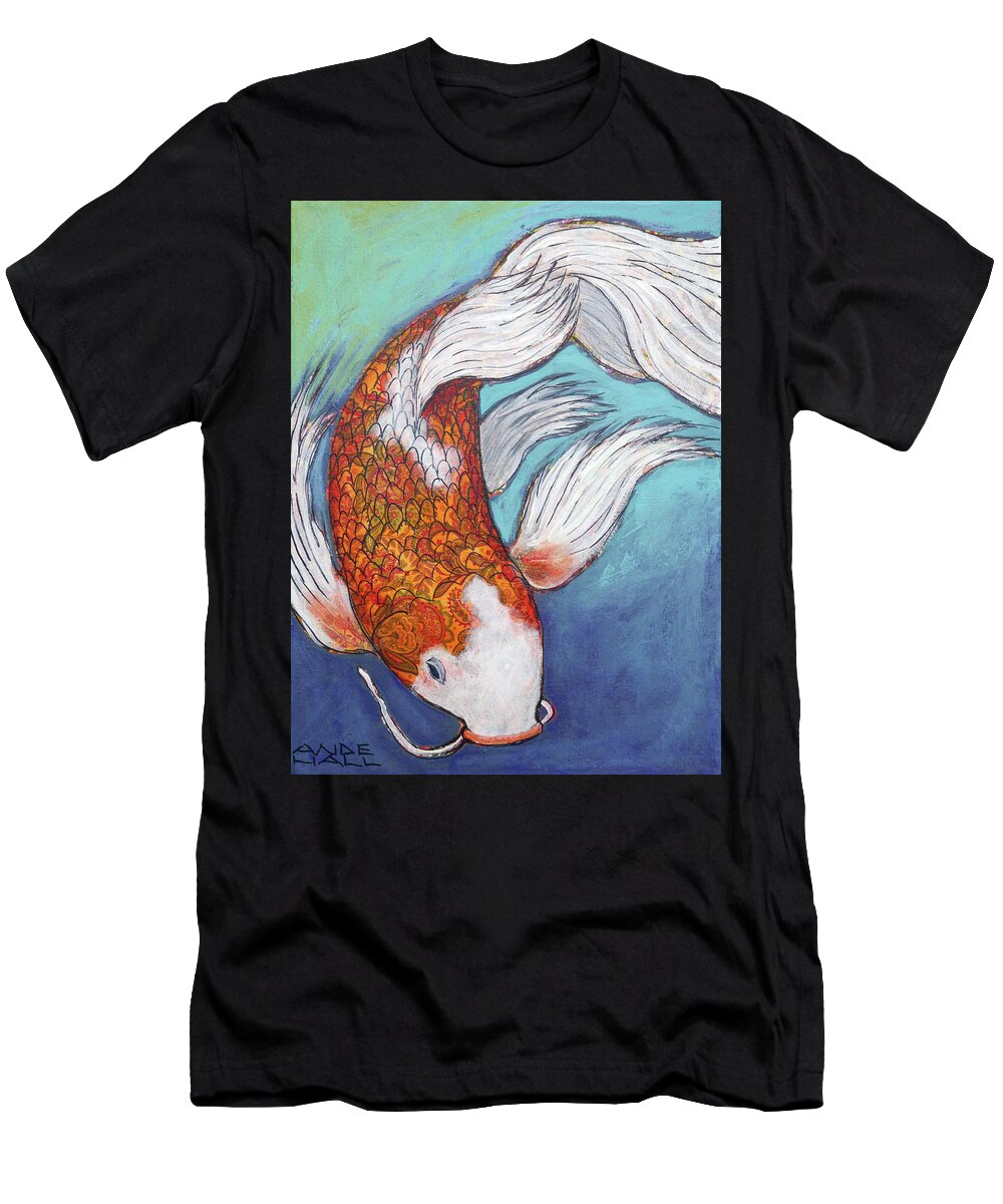 Butterfly Koi T-Shirt featuring the painting Paisley Koi by Ande Hall