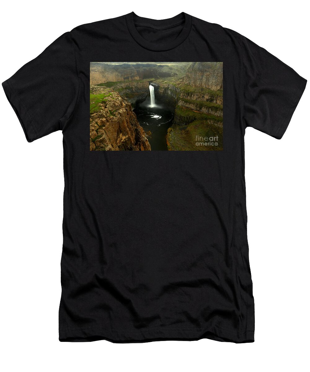 Palouse Falls T-Shirt featuring the photograph Palouse Falls Canyon by Adam Jewell