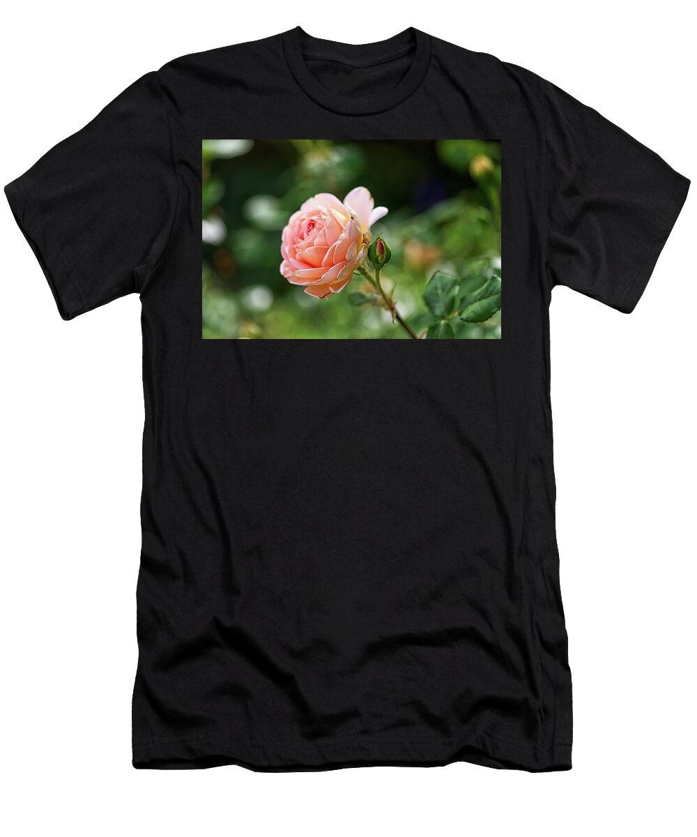 Peach T-Shirt featuring the photograph Peach Petals by Richard Gregurich