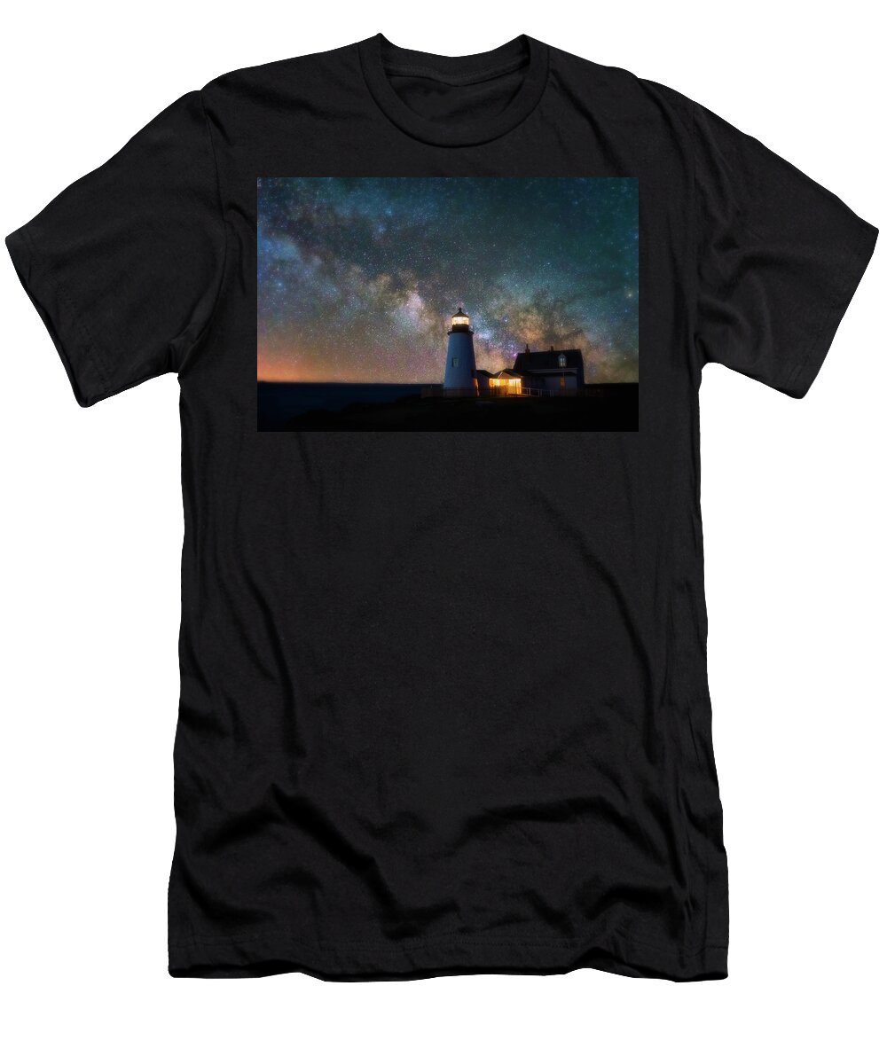 Milky Way T-Shirt featuring the photograph Pemaquid Mysteries by Darren White