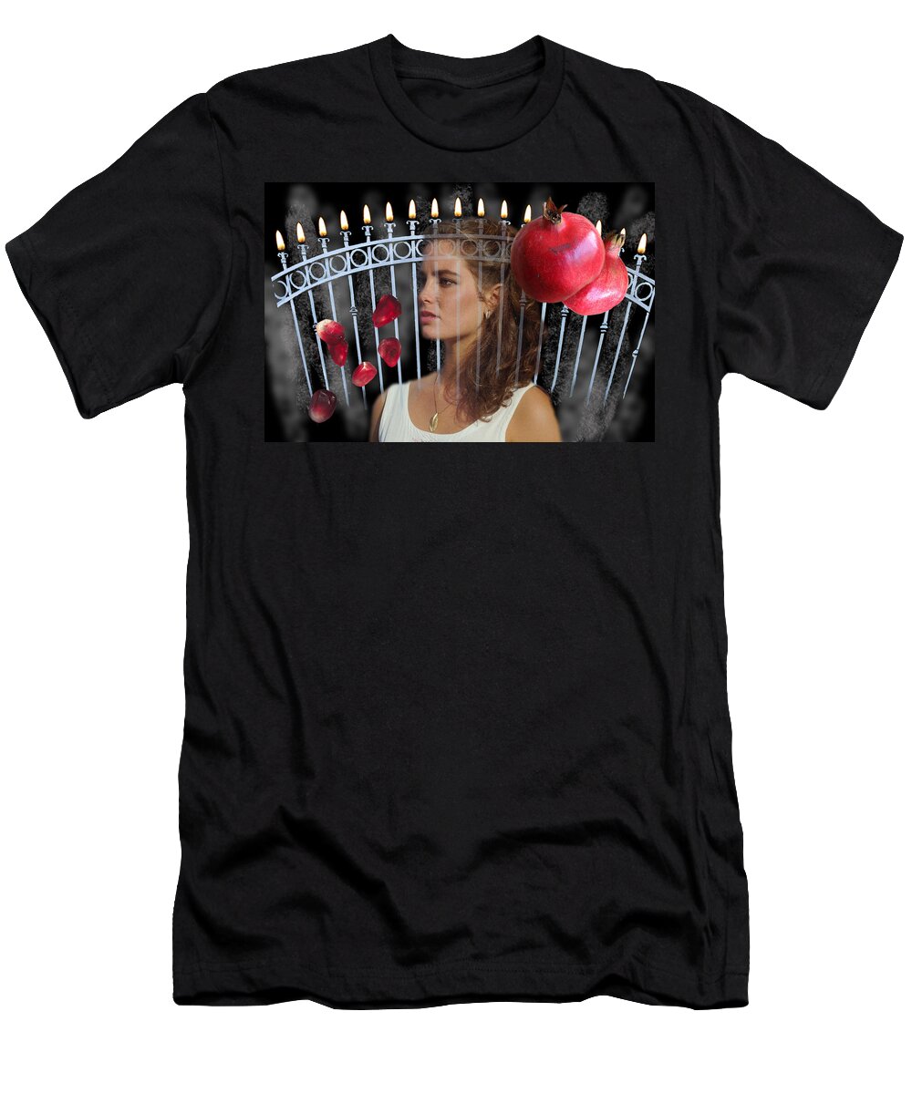 Persephone T-Shirt featuring the digital art Persephone by Lisa Yount