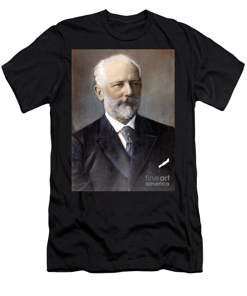 19th Century T-Shirt featuring the photograph Peter Ilich Tchaikovsky by Granger