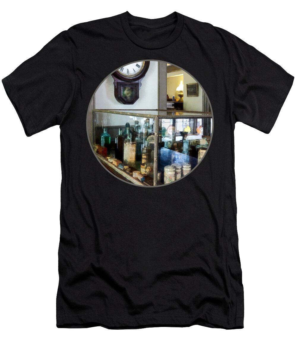 Druggist T-Shirt featuring the photograph Pharmacist - Corner Drug Store by Susan Savad