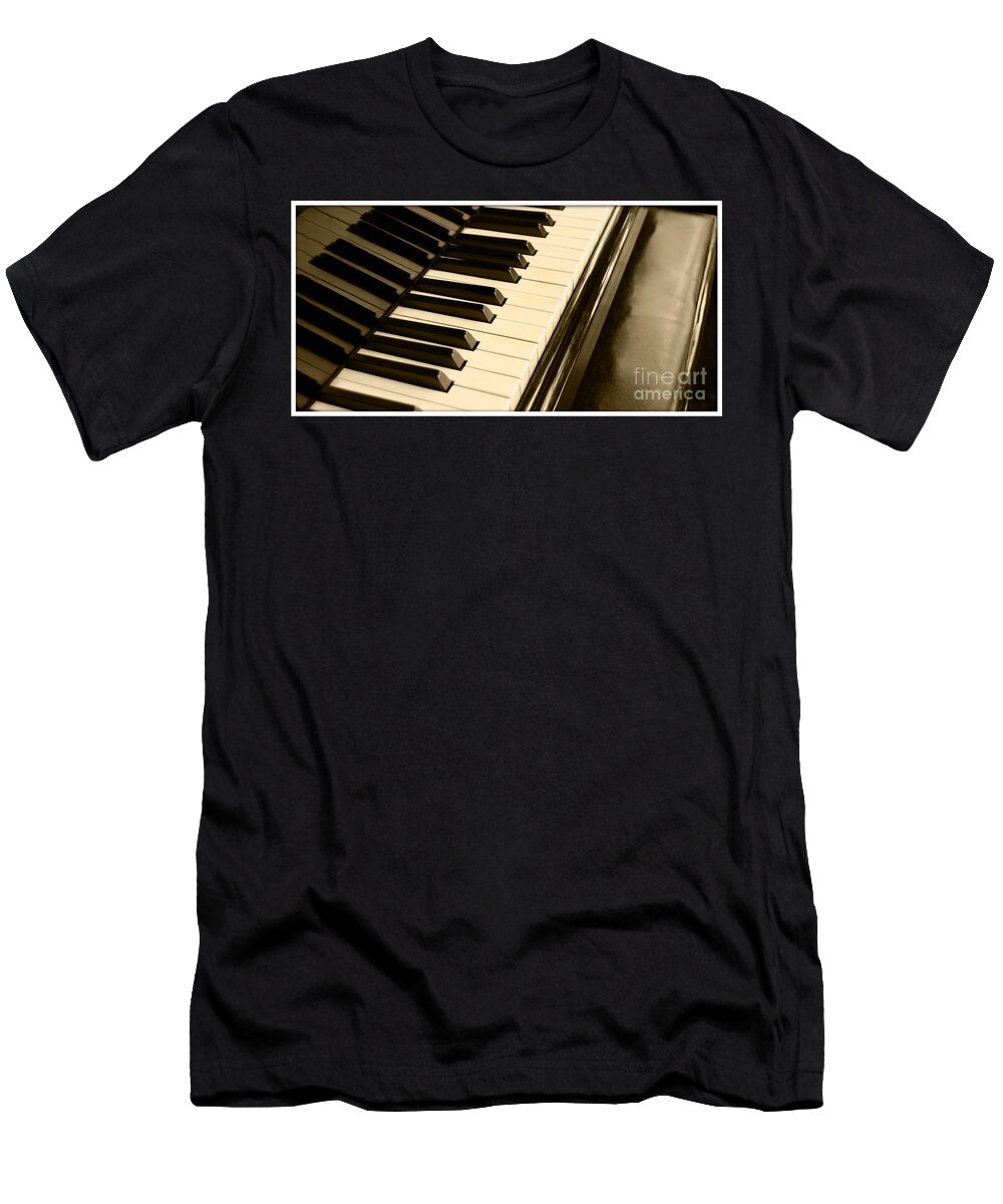 Piano T-Shirt featuring the photograph Piano by Charuhas Images