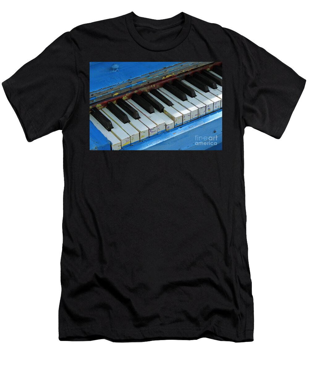 Piano T-Shirt featuring the photograph Piano Keys by Teresa Thomas