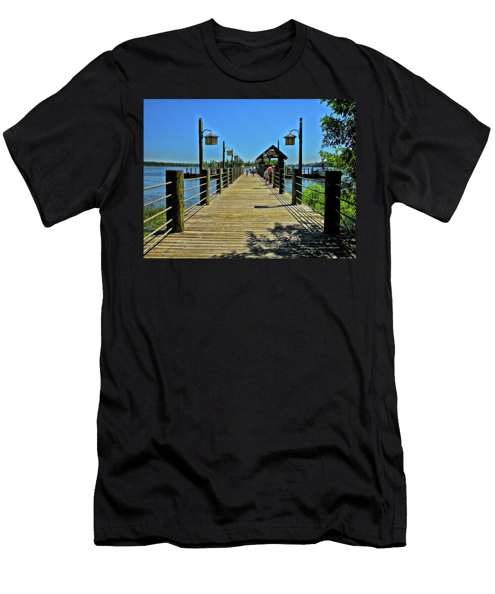 Pier T-Shirt featuring the photograph Pier at Fort Wilderness PM by Thomas Woolworth