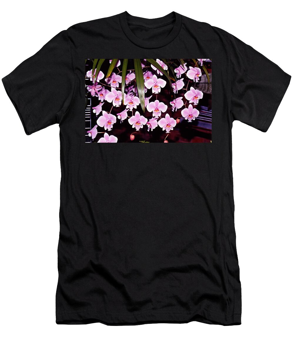 Flowers T-Shirt featuring the photograph Pink little orchids by Susanne Van Hulst