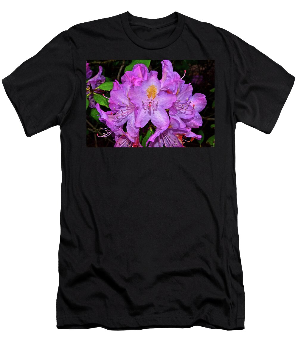 Flower T-Shirt featuring the photograph Pink Rhododendron 003 by George Bostian