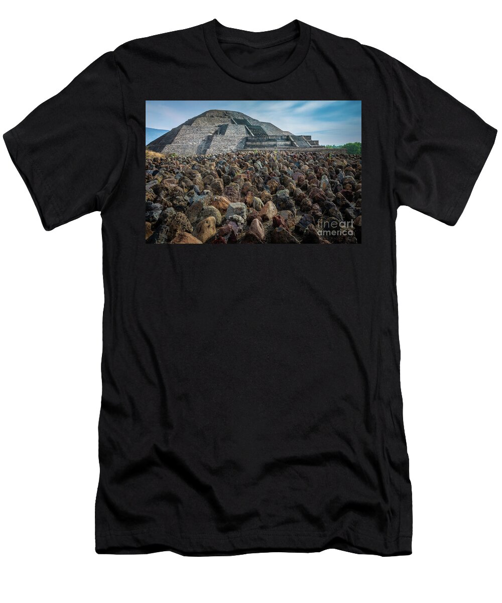 America T-Shirt featuring the photograph Piramide de la Luna by Inge Johnsson
