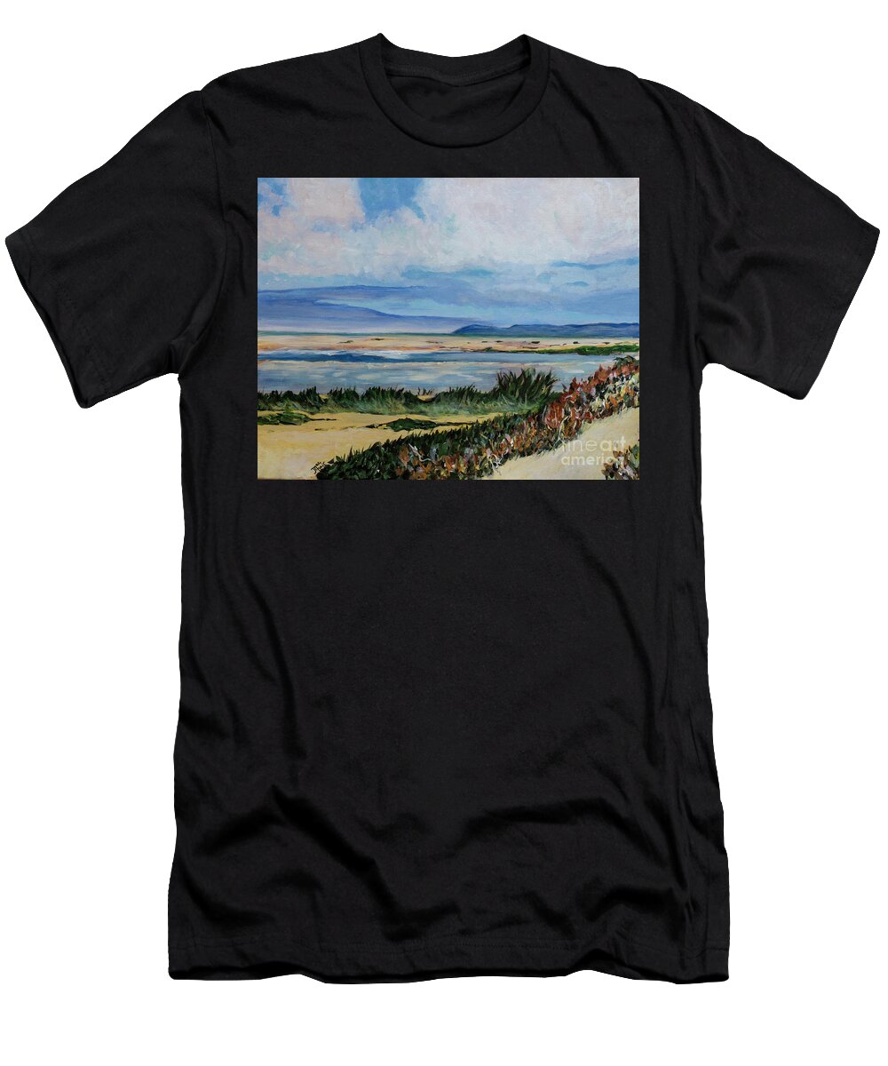 Pismo T-Shirt featuring the painting Pismo Beach by Jackie MacNair