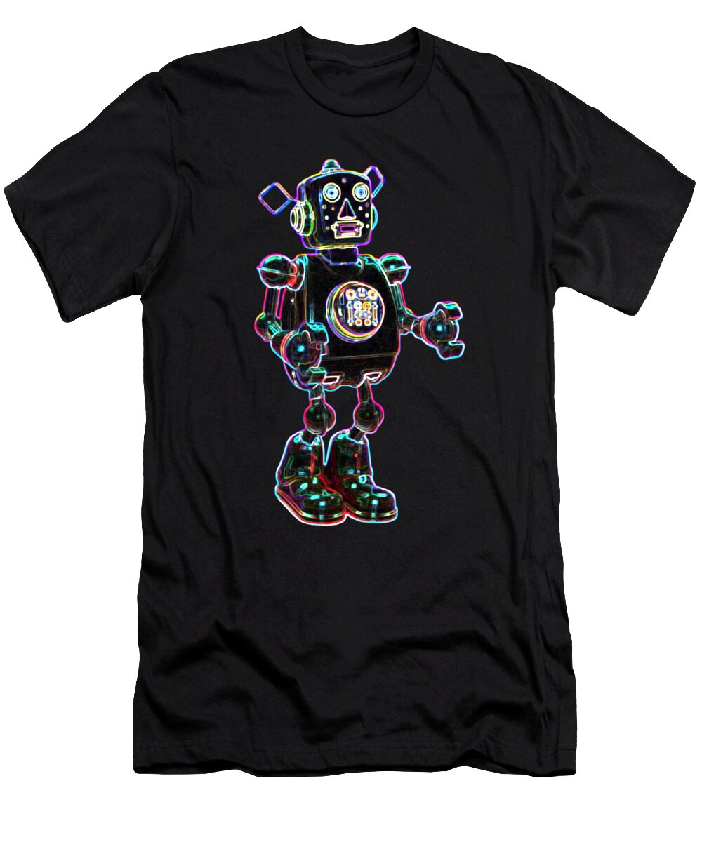 Robot T-Shirt featuring the digital art Planet Robot by DB Artist