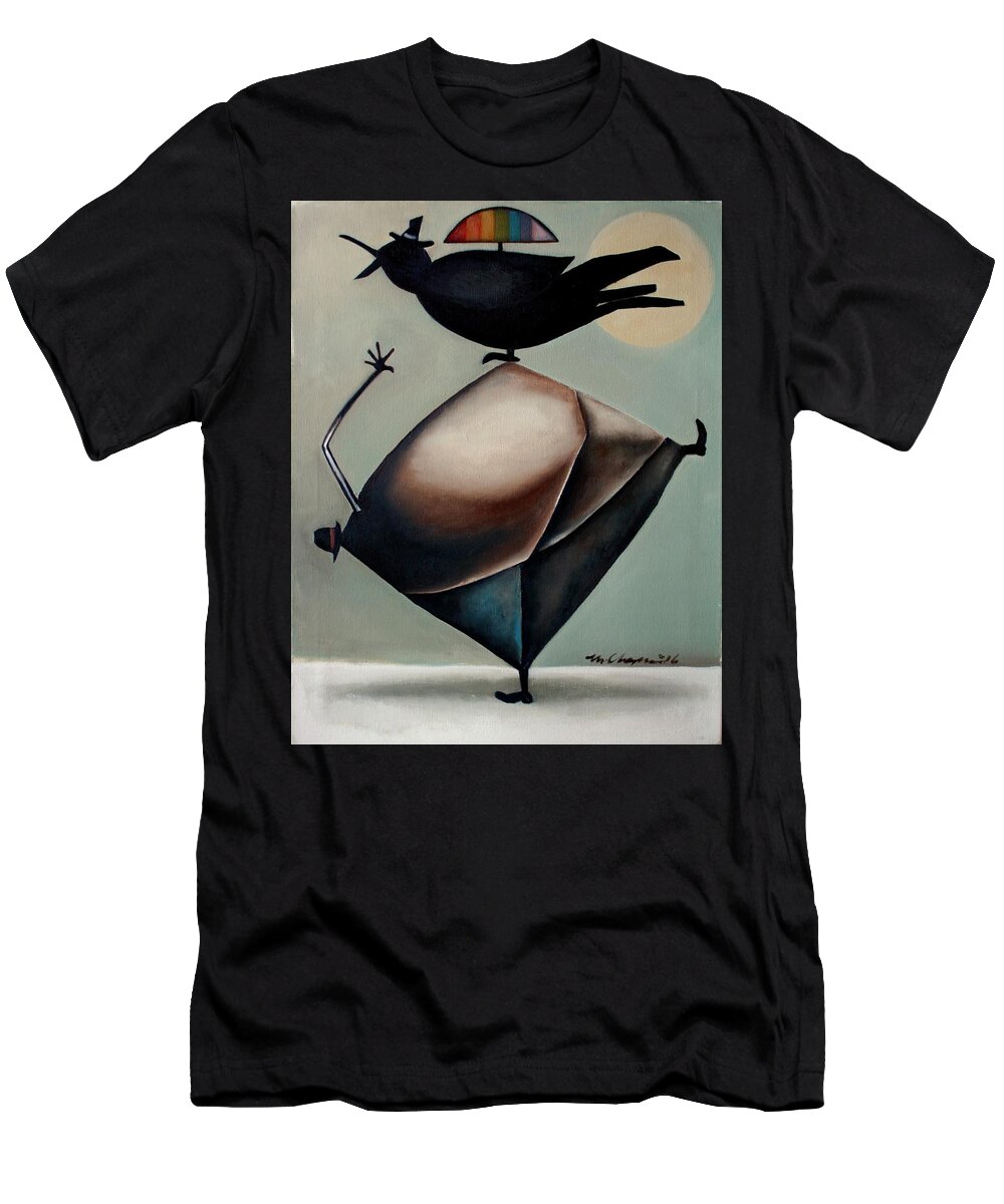 Music T-Shirt featuring the painting Poetics by Martel Chapman