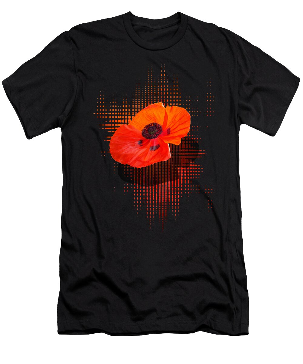 Poppy Passion T-Shirt featuring the photograph Poppy Passion Square by Gill Billington