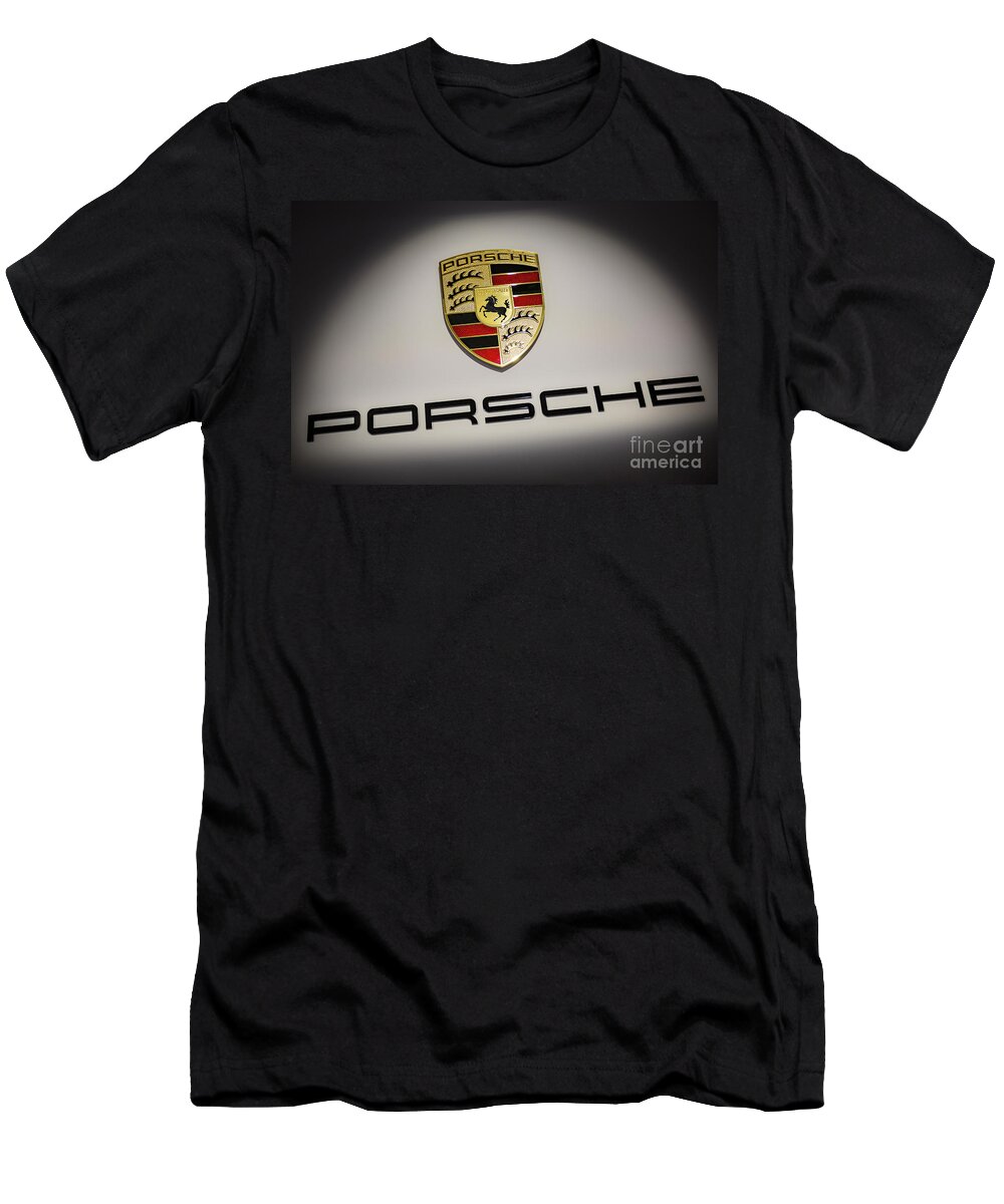Porsche Car Emblem T-Shirt by Stefano Senise - Pixels
