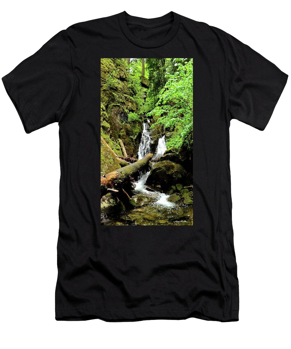 Waterfalls T-Shirt featuring the photograph Porteus Falls by Harry Moulton