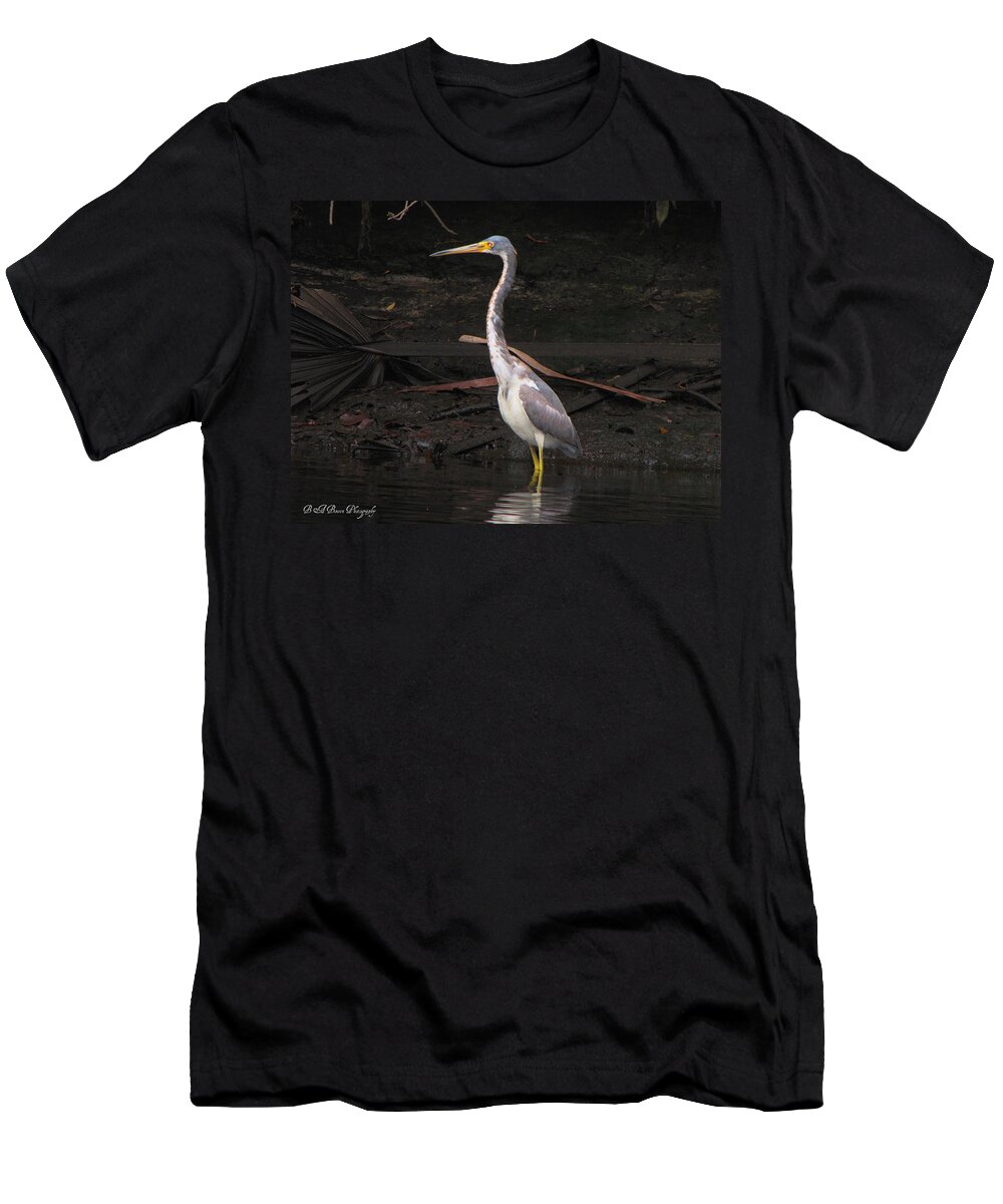 Tri-colored Heron T-Shirt featuring the photograph Portrait of a Tri-colored Heron by Barbara Bowen