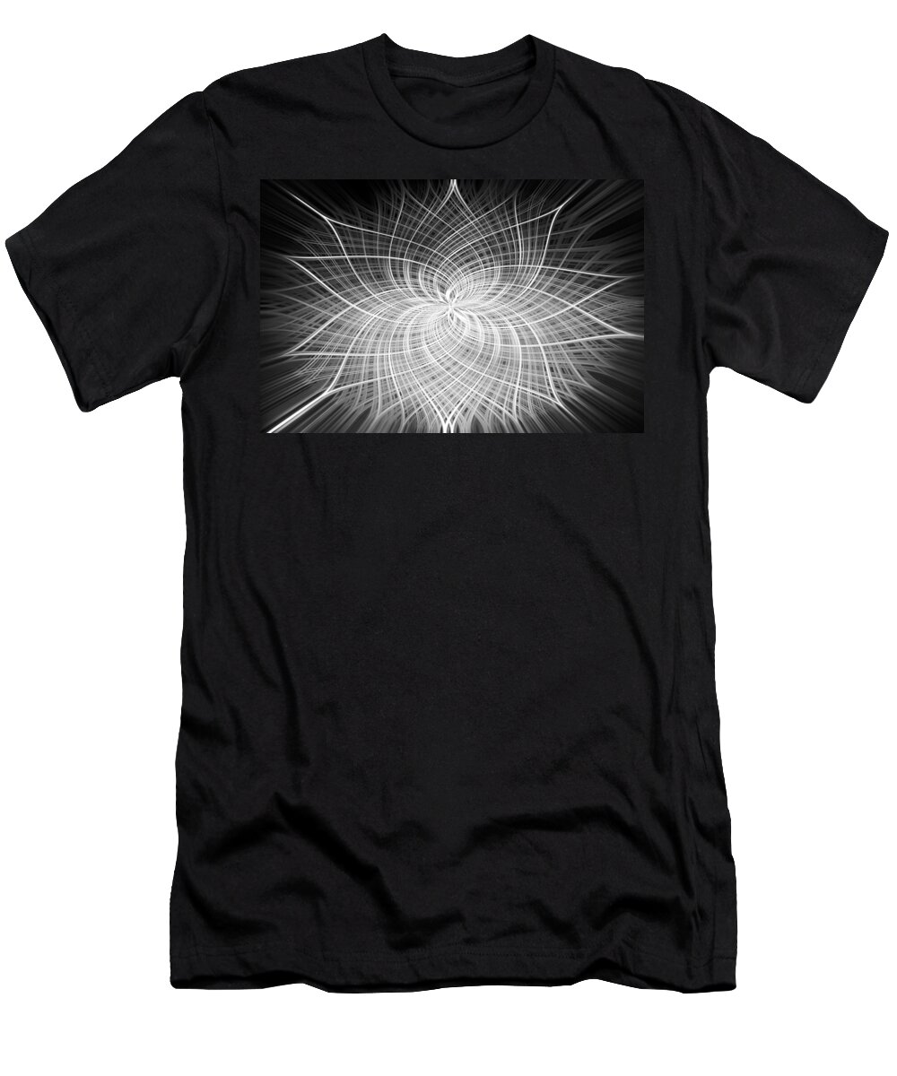 Black And White T-Shirt featuring the digital art Positivity by Carolyn Marshall
