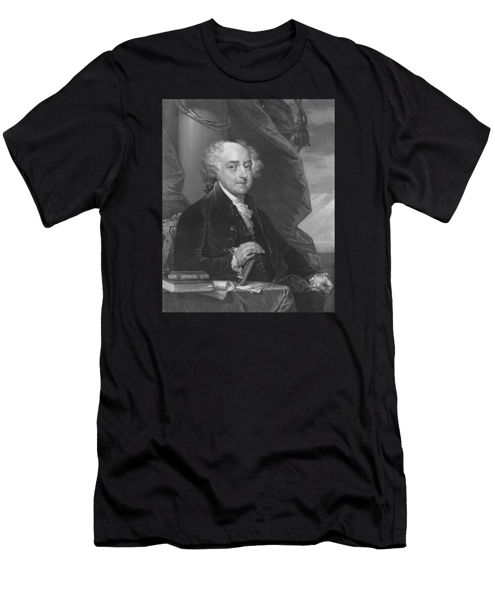 John Adams T-Shirt featuring the drawing President John Adams - One by War Is Hell Store