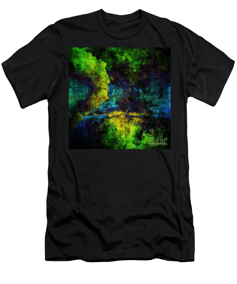 Primordial Soup T-Shirt featuring the painting Primordial Soup by Neece Campione